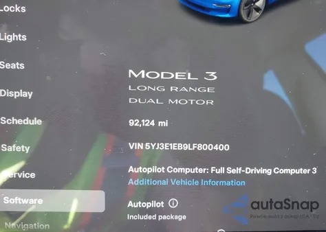 2020 Tesla Model 3 из США, поврежденный, VIN 5YJ3E1EB9LF800400